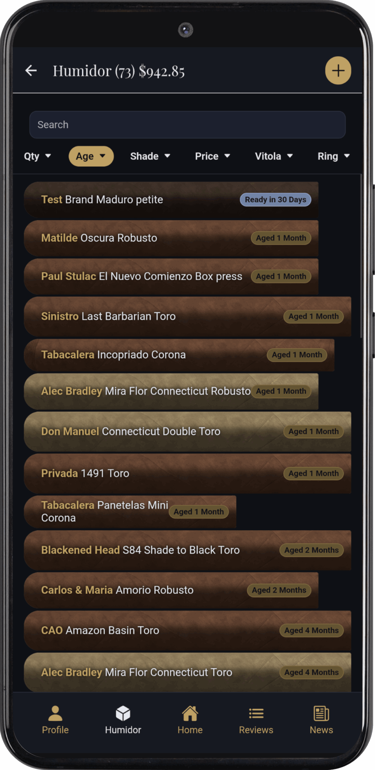 Filter Cigars by Age